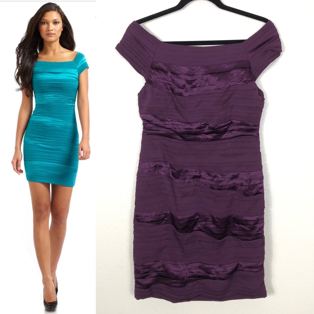 Alice + Olivia Soleil Off shoulder ruched dress